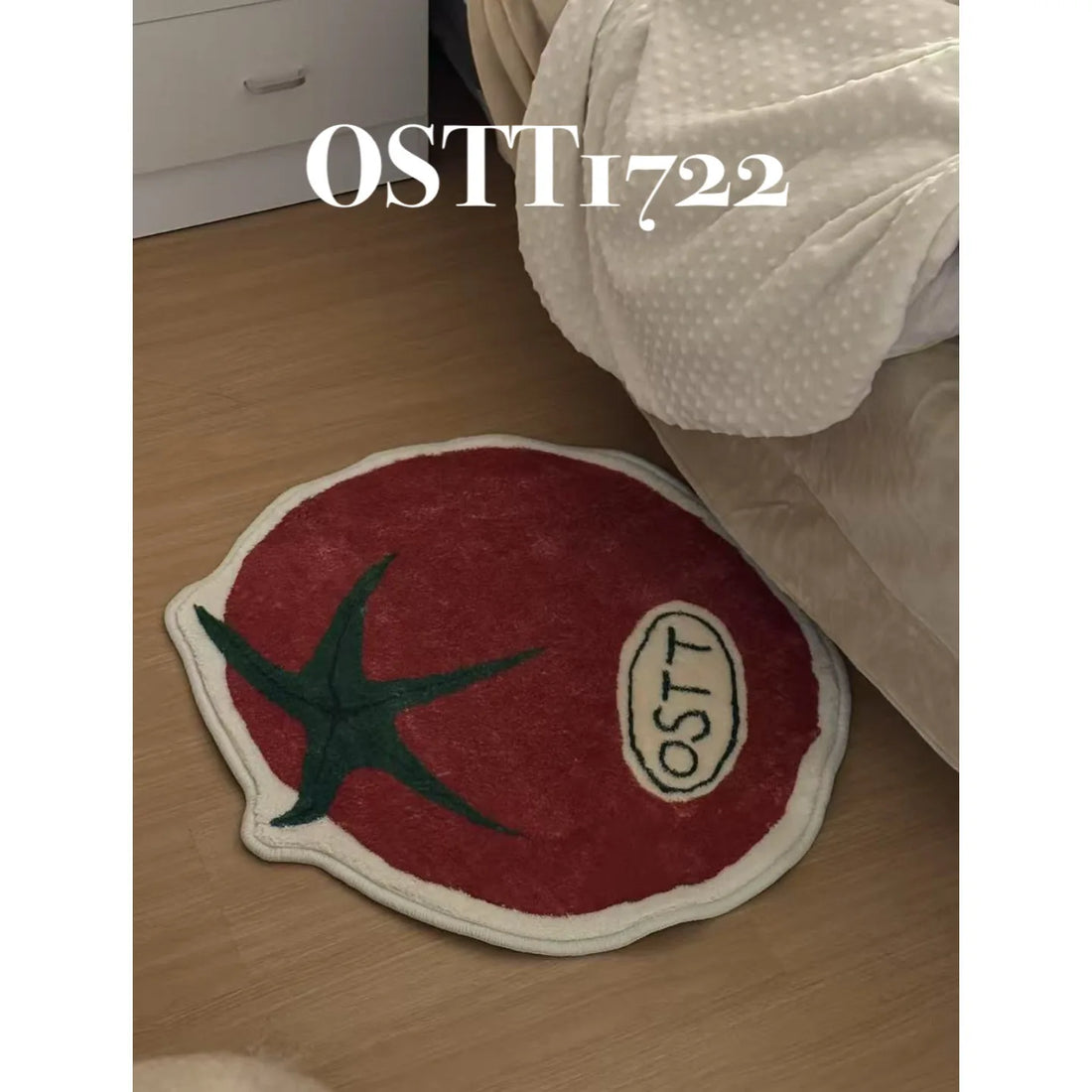 VIKAMA Great Tomato Quirky Shaped Carpet Entrance Door Mat Stairway Bathroom Floor Mat Vanity Foot Mat Home Decoration  Outdoor