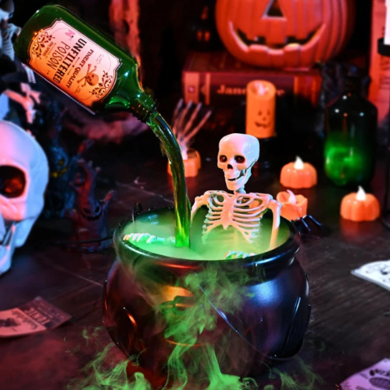 Halloween Decoration Black Wizard Bowl Magic Float Bottle and Diffuser Home Bar Magic Party Horror Skeleton DIY Props Halloween