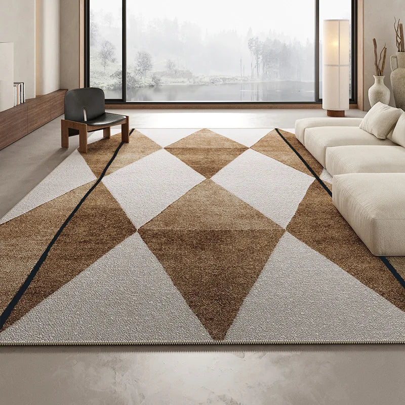 VIKAMA Simple Living Room Carpet Light Luxury Premium Feeling Non-Slip Floor Mat Large Sofa Coffee Table Blanket Home Decoration