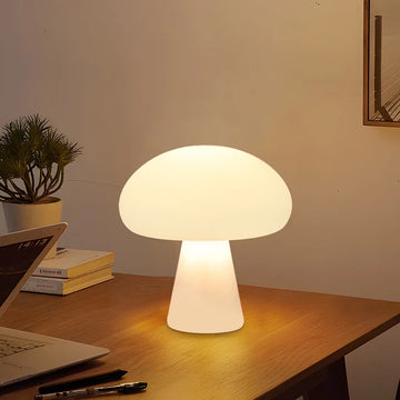 Medieval Danish Cream Wind Mushroom Desk Lamp USB Charging Living Room Study Bedroom Bedhead Decoration LED Atmosphere Light