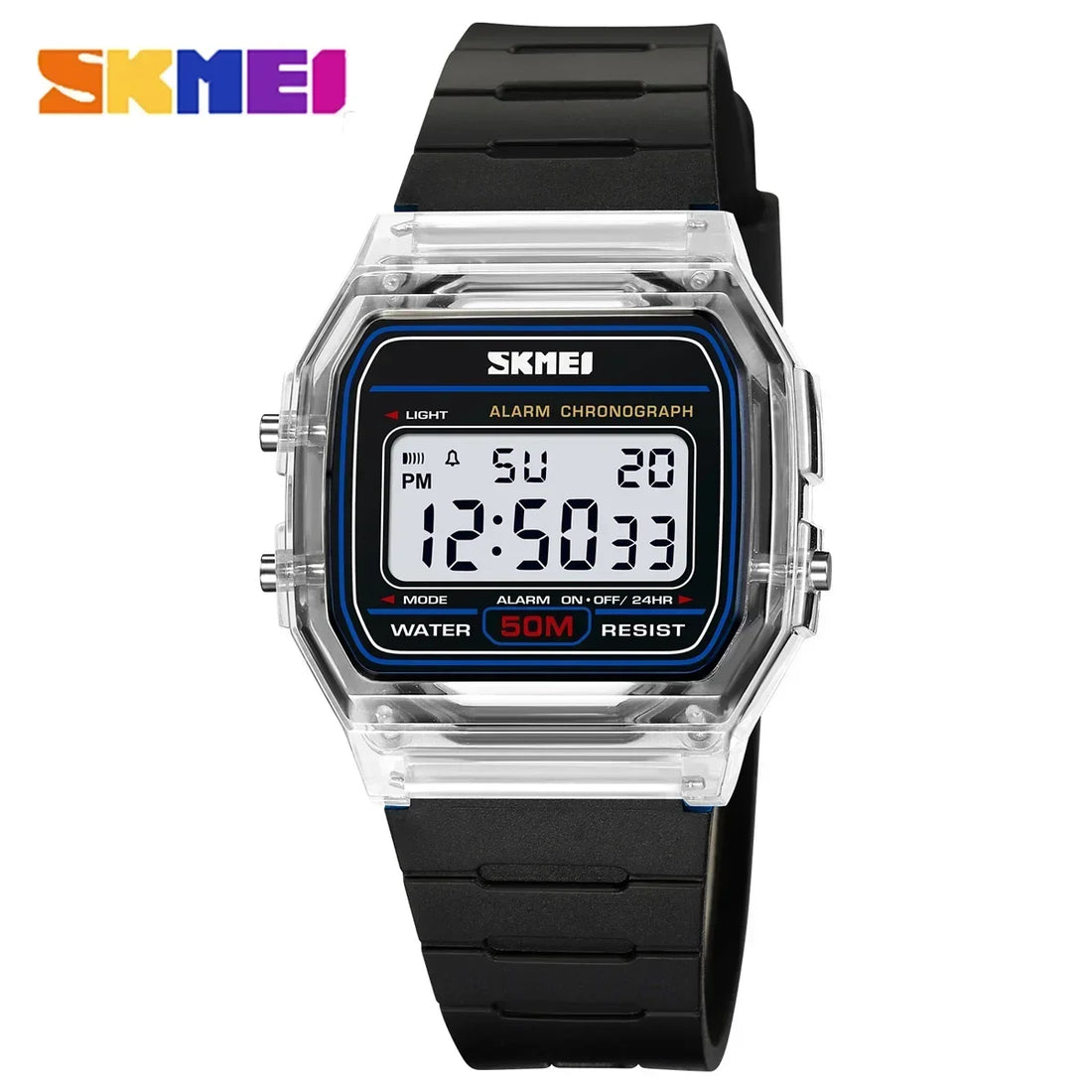 SKMEI 2056 Waterproof Sports Watch for Men Women Electronic Countdown Boy Girl Digital Date Wristwatches Woman Reloj Masculino