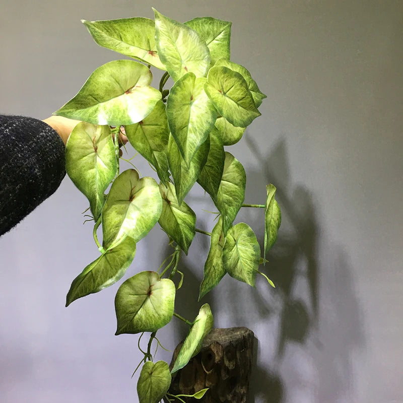 22in Large Artificial Hanging Plants Fake Ferns Leaves Plastic Begonia Plants For Home Room Garden Wedding Garland Decoration