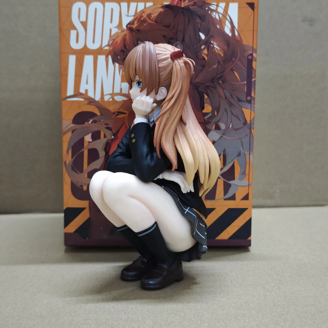 Boîte Anime NEON GENESIS EVANGELION EVA Asuka Langley Soryu figurines de style collégial PVC modèle jouets poupée ornement recue