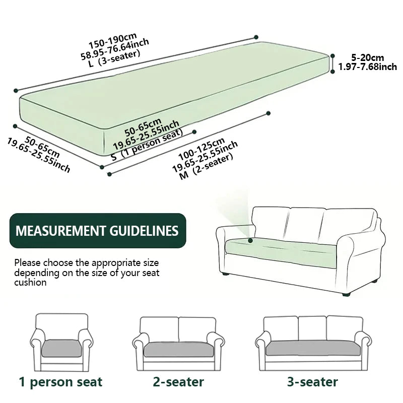 Anti fouling sofa cushion cover, stretchable and washable sofa cover, suitable for double sofa, long sofa and single sofa