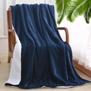 1Pcs Large Sherpa Fleece Blanket Double Thick Soft Warm Bed Sofa Throw Blanket Double King Size Winter Warm Blanket New