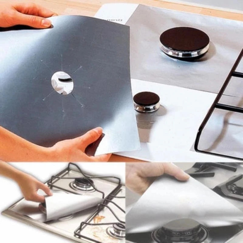 5/15PCS Dirt-resistant Heat Resistant Non-stick Protective Gas Stove Pad Non-stick Reusable Scratch Protector Pads