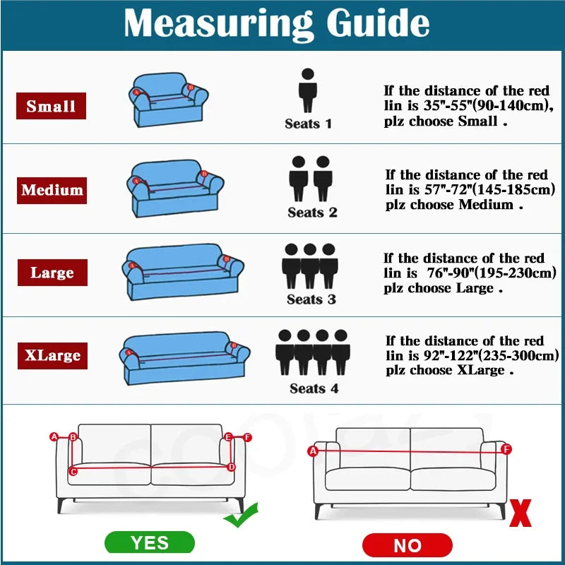 Living Room Sofa Cover Elastic Corner Sofa Cover Chair Cover 1/2/3/4 Seats Dustproof And Machine Washable