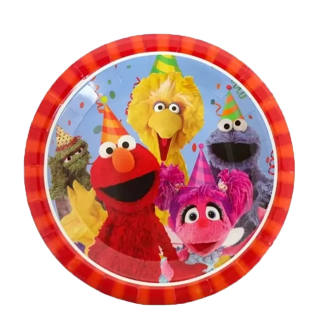 Birthday Party Supplies SEsame-Streets Theme Balloon Cake Toppers Banner Plates For Kids Birthday Party Decoration Baby Shower