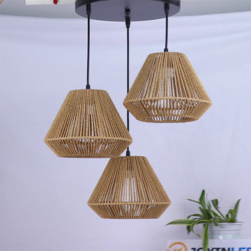 JOYINLED New Boho Style Bedside Pendant Light Decoration Weave Table Lamp Creative Rope Hemp Decoration Handmade Chandelier
