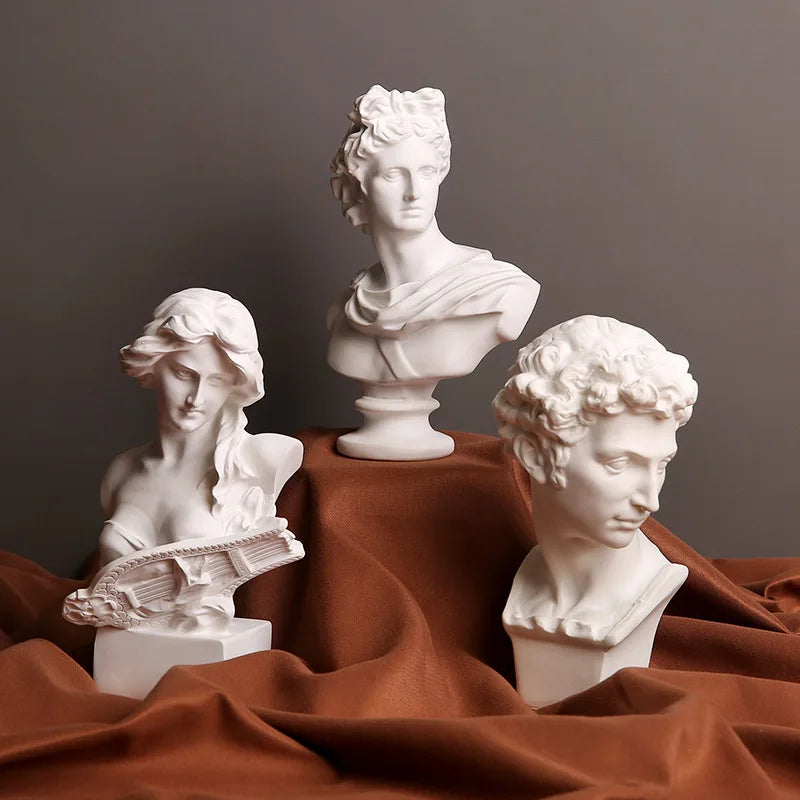 Nordic Greek Figure Statue Resin Ornament David Qin Female Art Studio Sketch Life Art Still Life Ornament