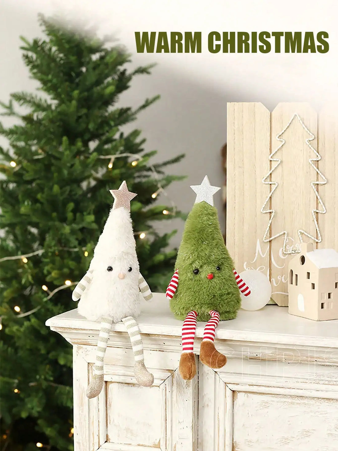 1pc Christmas decorations cute plush Christmas tree doll home party doll ornaments, party gifts, couple gifts