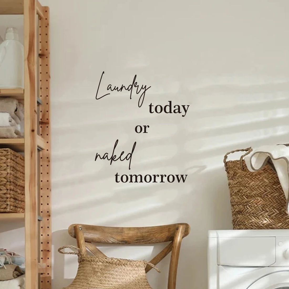 1pc Laundry Pantry Sticker Waterproof Vinyl Wallpaper Home Decor Art Decor Wallpaper Home Decoration Accessories