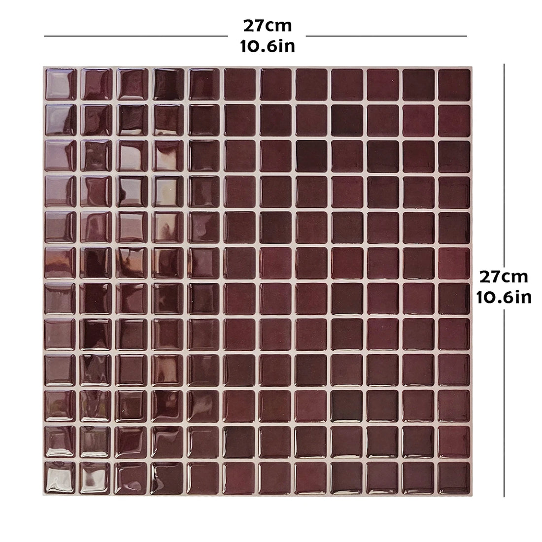 10/30 PC Self-Adhesive Wall Tile Kitchen Backsplash  Suitable for Kitchen Wall Decoration Square 10.5" x 10.5" 3D Mosaic Style