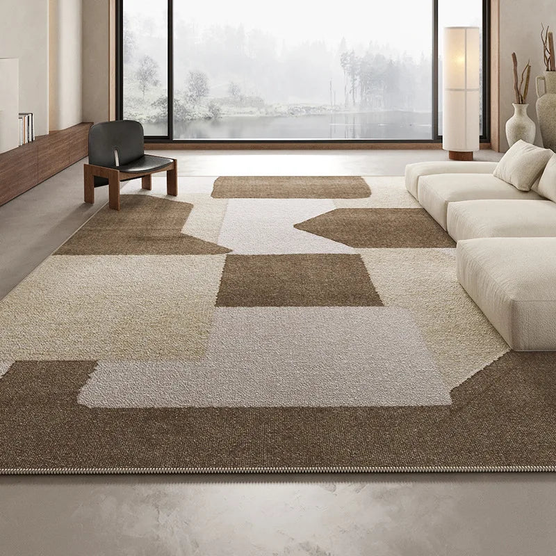 VIKAMA Simple Living Room Carpet Light Luxury Premium Feeling Non-Slip Floor Mat Large Sofa Coffee Table Blanket Home Decoration