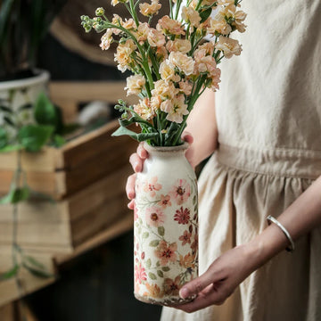 Ceramic Ice Crack‌‌ Vase Decoration Livingroom Flower Arrangement Dried Flowers Niche Highly Creative Decoration Crackle Glaze‌‌