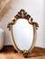 1 PC, resin material European classical style gold pattern special-shaped mirror ornament, can be hung or placed