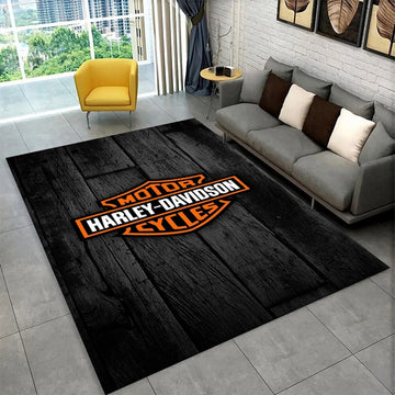 Classic H-Harley Racing Moto Carpet Rug for Playroom Bedroom Living Room Sofa Home Decor,kid Game Area Rug Non-slip Floor Mat