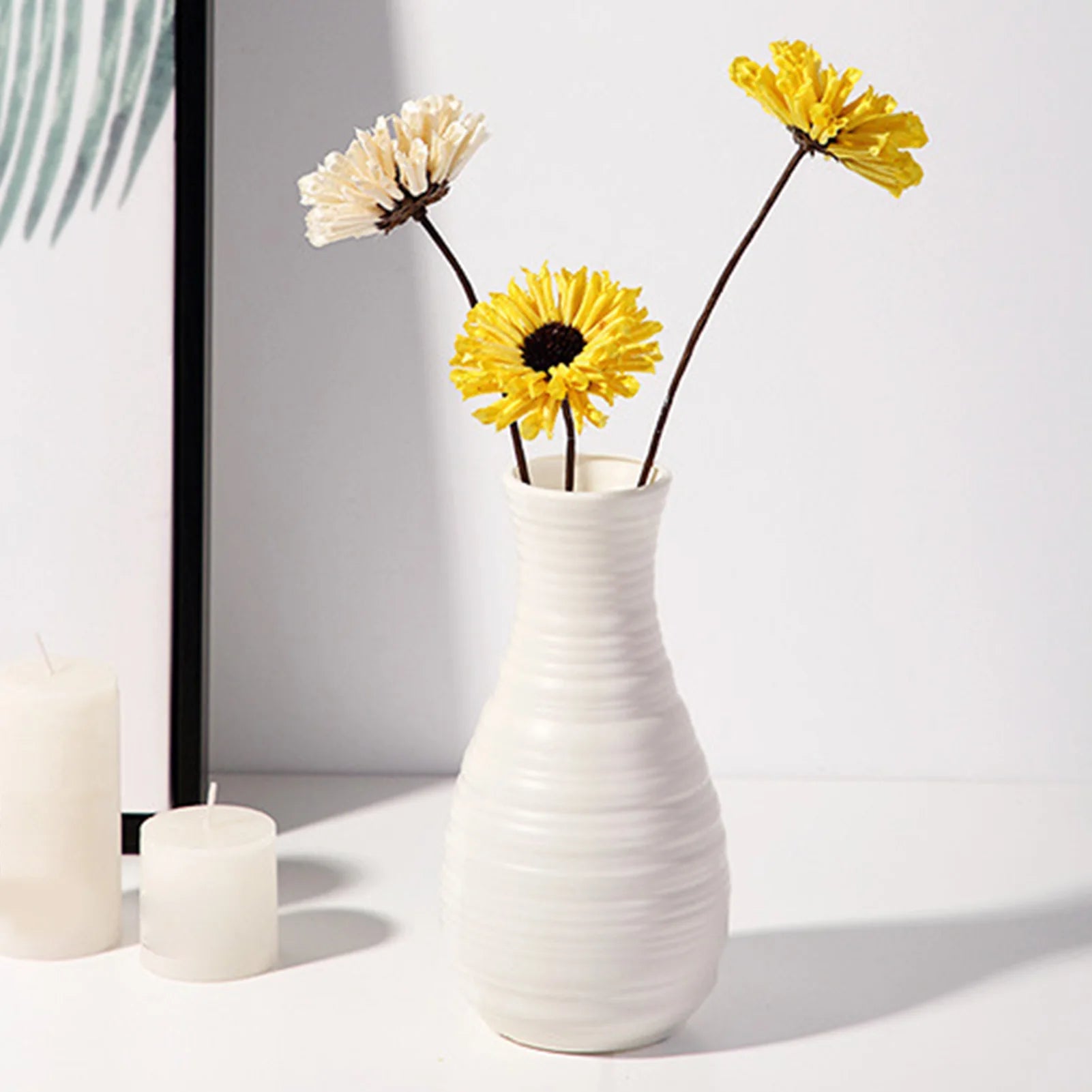 Flower Vase Nordic  Simulated Flower Vase Decoration for Living Room Dining Room Plastic Vase Unbreakable Vase for Flowers