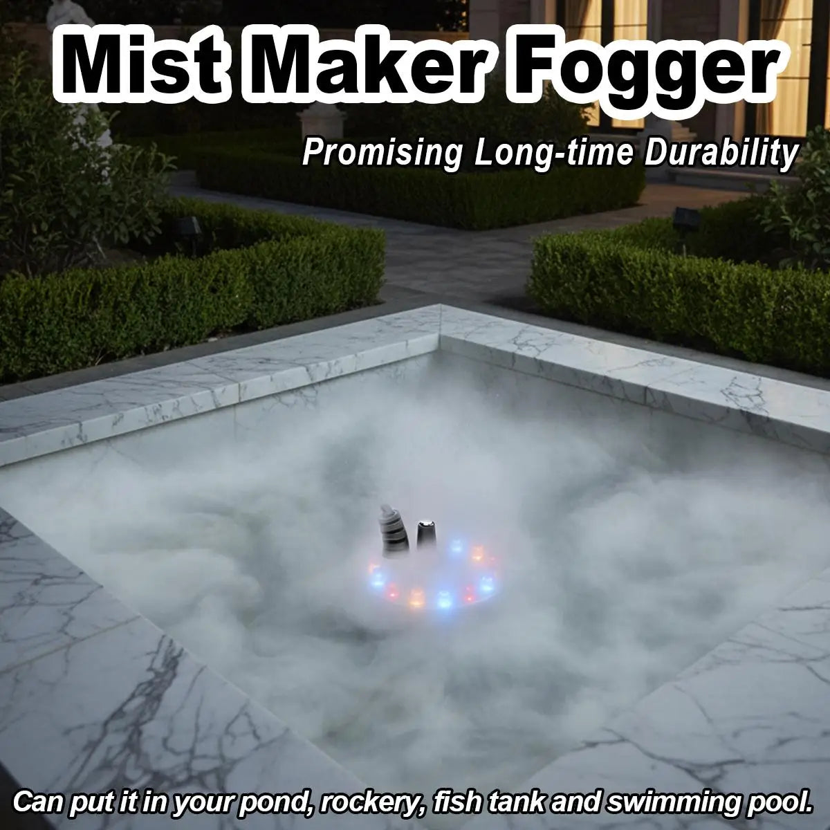 Mini Led Mist Maker Fogger Fish Tank Fog Machine Outdoor Halloween Indoor Party Ultrasonic In fountain In Aquarium Water Misting