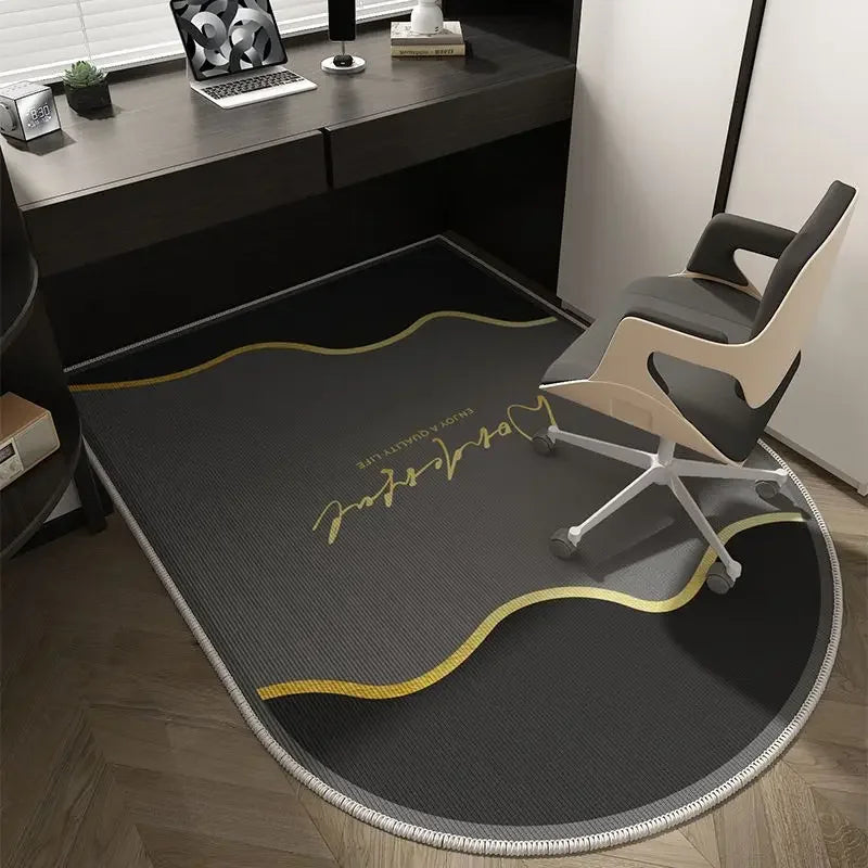 VIKAMA Study Swivel Chair Carpet Anti-Slip And Wear-Resistant Floor Protection Mat Office Computer Chair Bedroom Rug Home Decor