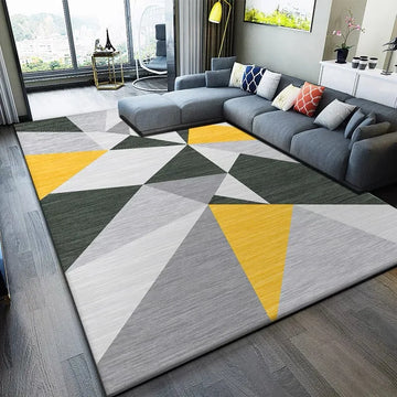 VIKAMA Simple Light Luxury Crystal Velvet Carpet Nordic ins Wind Living Room Mats 3D Printed Bedroom Rugs Balcony Bed Blanket