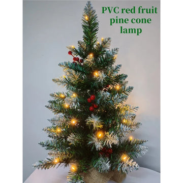 Small Christmas Tree 45cm/60cmPVC Pointed Flocking Desktop Decoration Christmas Tree Christmas Gifts Atmosphere Christmas Tree