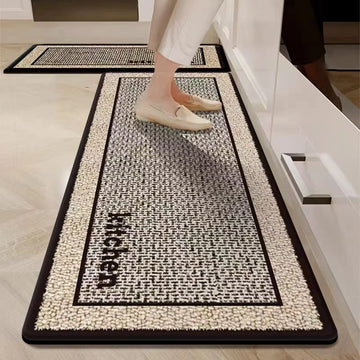 Kitchen long non-slip floor mats diatom mud printed absorbent mats restaurant soft mats bathroom mats entrance mats