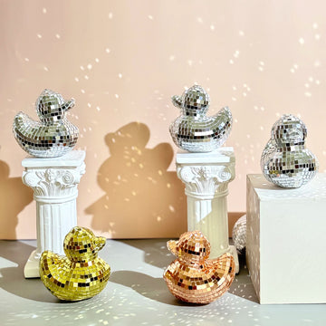 Disco Duck Bedroom Decoration Handmade Mirror Disco Ball Duck Shape Home Art Decor Modern Cute Duck for Table Ornaments