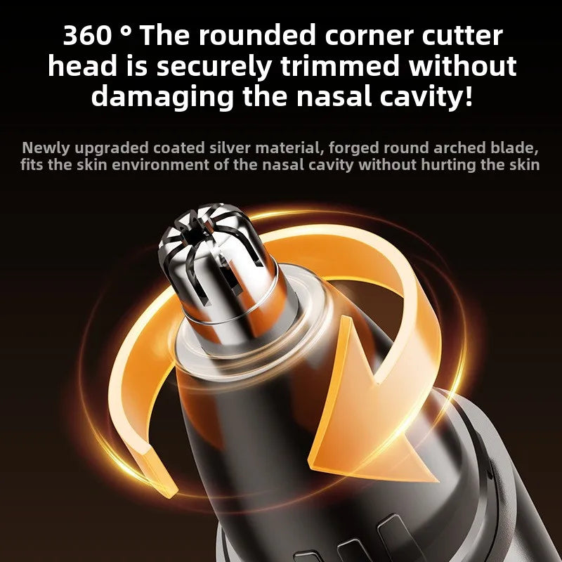 Rechargeable Electric Nose Hair Trimmer Hair Trimmer Nose Hair Remover Scissors Cleaning Tool Men's Shaving Knife
