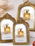 1 European vintage gold arch lace decorative resin picture frame with a random inner paper for photo display home decor