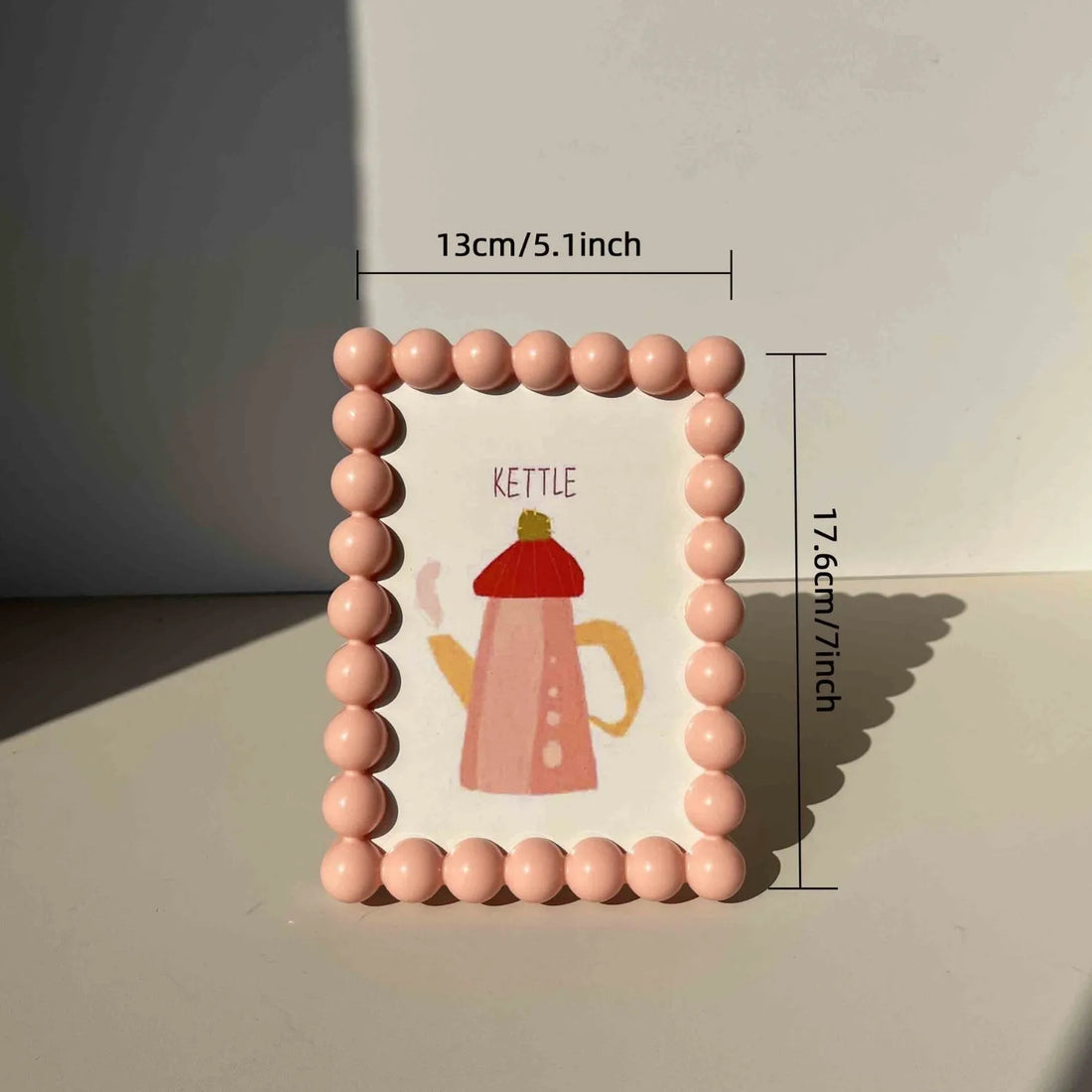 Round bead plastic photo frame, modern minimalist Instagram style home decoration, photo display rack