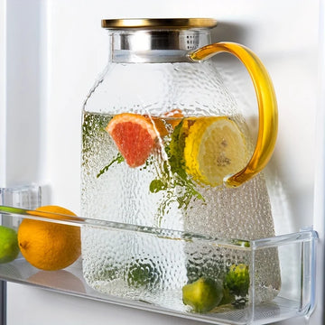 1.8L Transparent Narrow Side Glass Kettle Summer Heat-Resistant Large Capacity Tea Pot Refrigerator Water Kettle Kitchen Tool