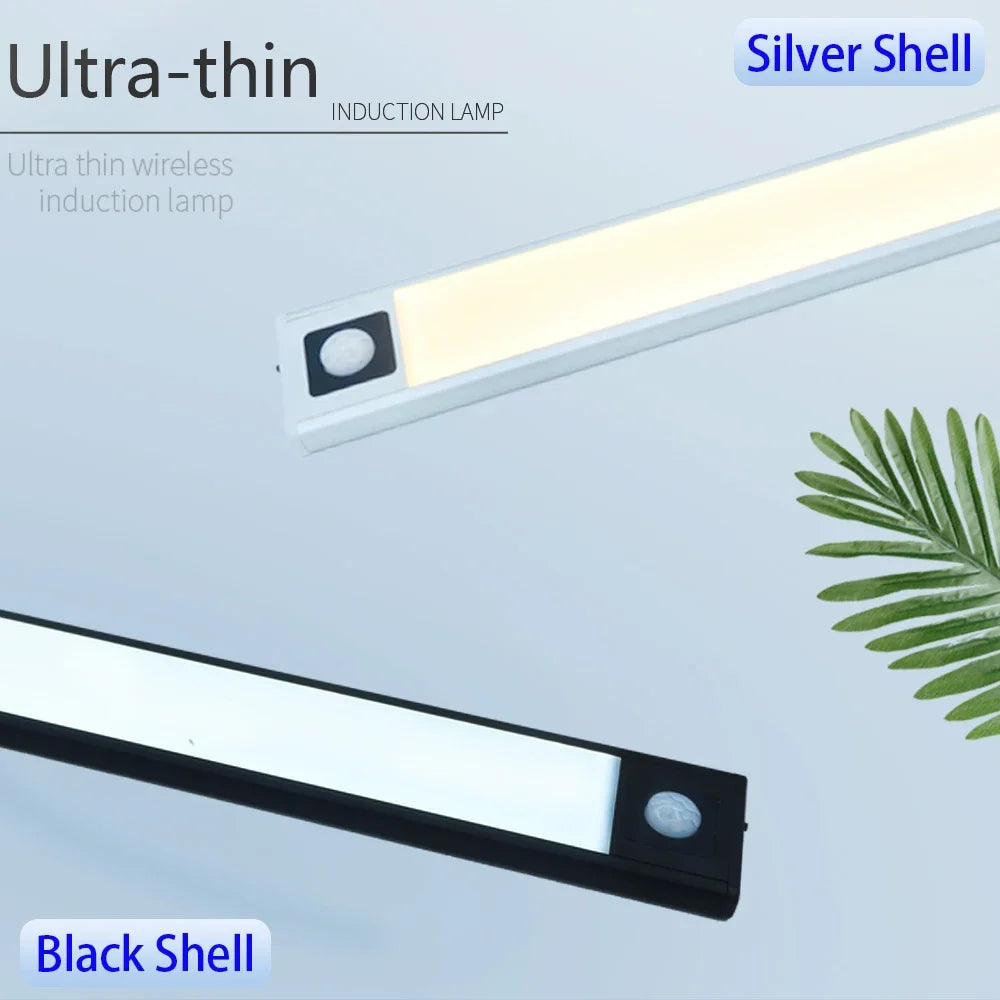 Ultra thin LED Lamp Under Cabinet Lights Motion Sensor light Closet Light Cabinet Kitchen Bedroom Wardrobe Lighting Night light