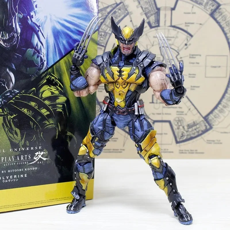 In Stock Play Arts 26cm Marvel X-Men Wolverine Action Figure Model Toys Collectible Model Toy Gift For Friends Boy Ornament