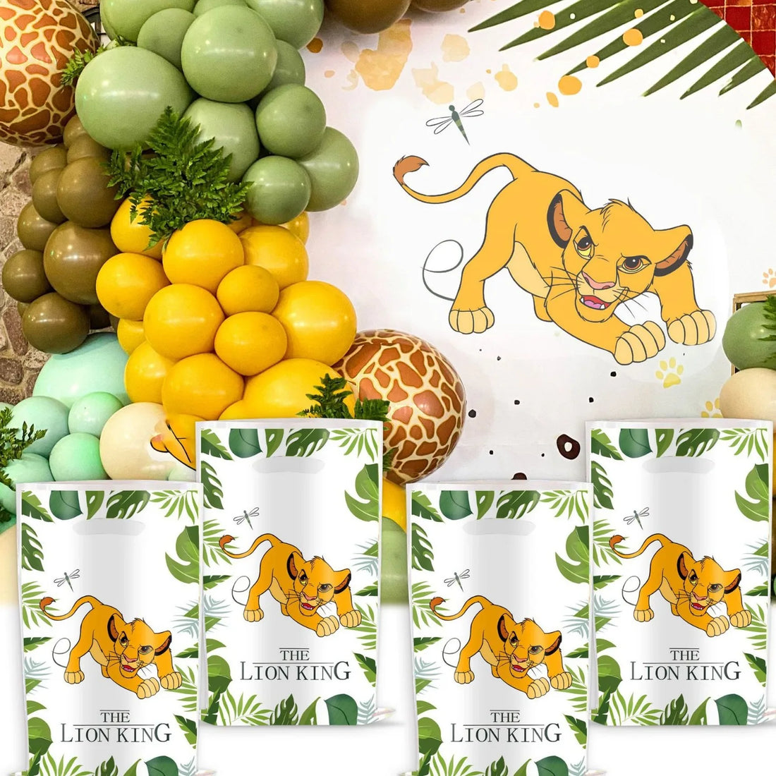 The lion King Party Favors Slap Bracelet Balloon Blower Party Decoration for Kids Birthday Party Gift Wrist Bands Baby Shower