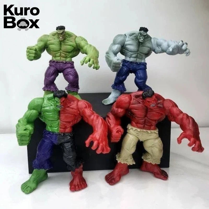 Avengers Hulk Variant Action Figures 4 Pack Green Red Gray Compound Collectible Model Dolls Superhero Statue Boys Birthday Gif