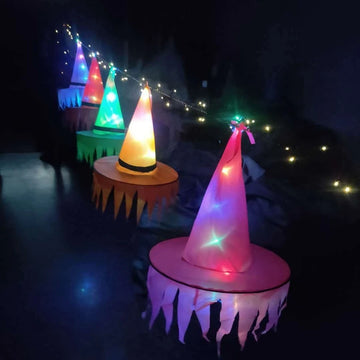 Led Witch Hat Decoracion Halloweeen Exterior Led Hat Witch Cosplay Mexican Day Of The Dead Party Ball Wizard Cosplay Para Mujer
