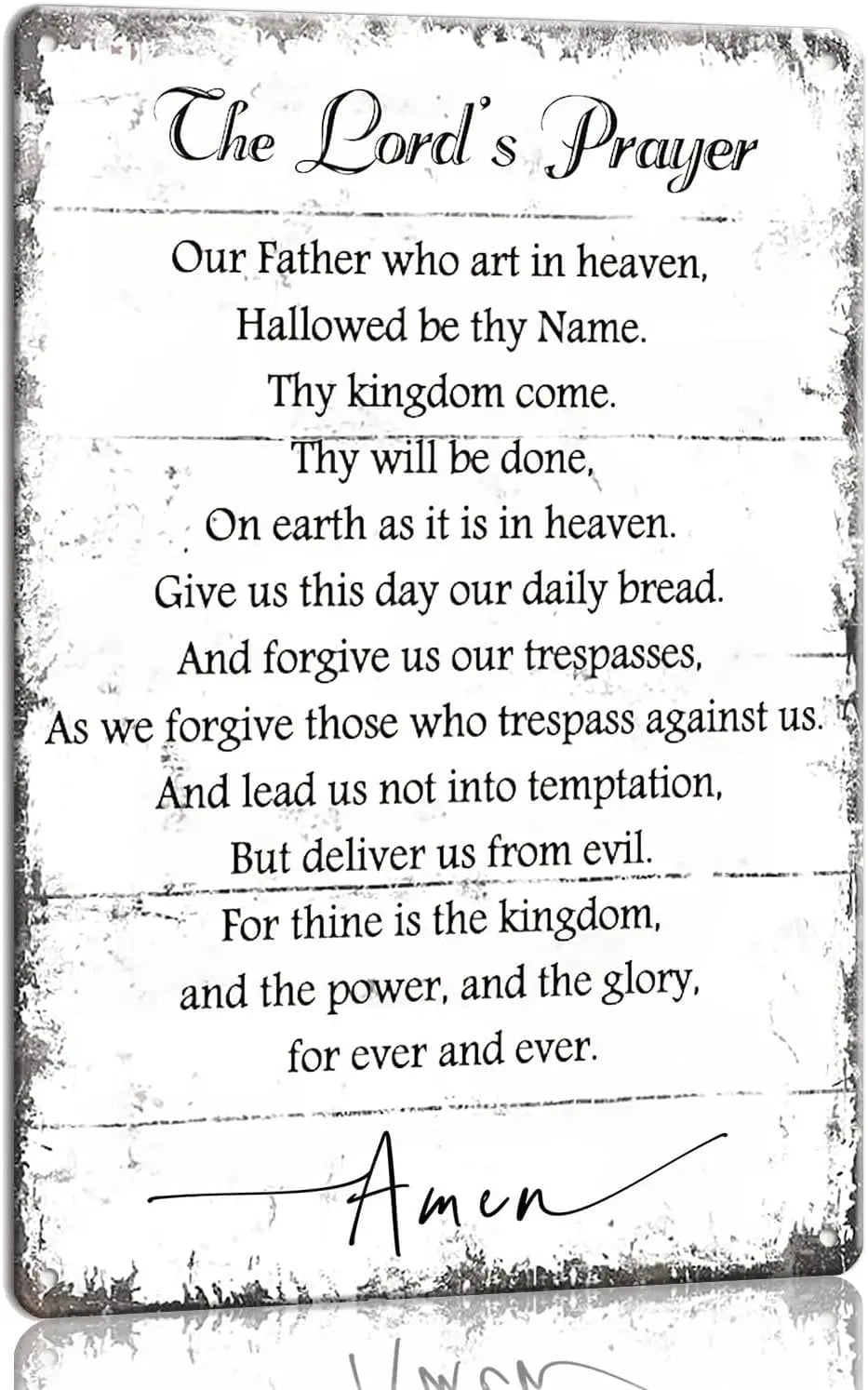 The Lords Prayer Wall Art Our Father Prayer Wall Decor Metal Sign Christian Gifts for Women Men Scripture Bible Verse Relig sign