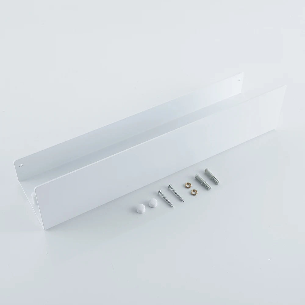 White Shower Shelf  With Hook Aluminium Bathroom Items Toilet Wc Corner Bath Caddy Shampoo Storage Rack Kitchen Wall Organizer