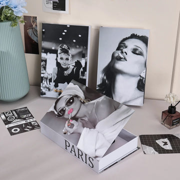New Fashion Female Model Fake Book Decoration Remote Control Storage Box Coffee Table Living Room Luxury Prop Book Decoration