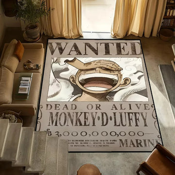 MINISO One Piece Character Card Inspired Carpet Living Room Sofa Mat Man's Cave Decor Bedroom Bedside Rug Coffee Table Mat