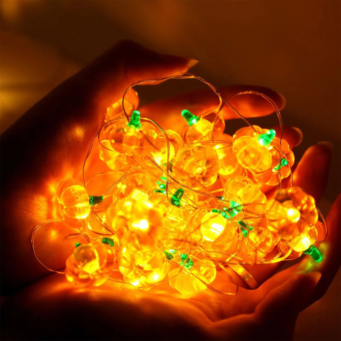 2025 New Pumpkin Horror Eyeballs LED String Lights Portable USB Halloween Party Decoration for Home Bar Atmosphere Decor