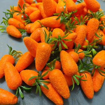 12pcs Realistic Mini Carrot Decorations Made of Felt Fabric - Ideal for Easter, Thanksgiving, Spring Celebrations And Home Decor