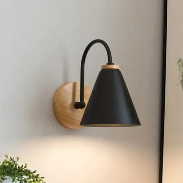 White Black Hot Selling Aisle Lamp Simple Bedroom Bedside Wall Lamp Nordic Living Room Indoor Corridor Study Curved Wall Lamp