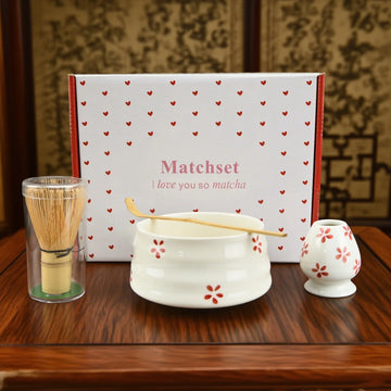 2/4/5pcs/set Easy To Clean Matcha Tea Set With Tool Rack, Including Bowl, Whisk, Spoon, Great Gift For Ceremony
