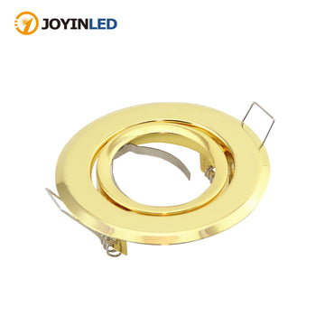Modern Golden Metal Frame Trim Kits Recessed Ceiling Lights Gu10 Fitting Round MR16 GU10 Led Spotlight Bulb Holder Frame