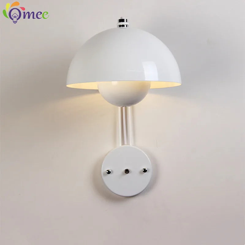 New Nordic led Indoor Wall lamp Mushroom E27 White bud bedside Child Wall lights For home bedroom Living room Aisle Deco Denmark