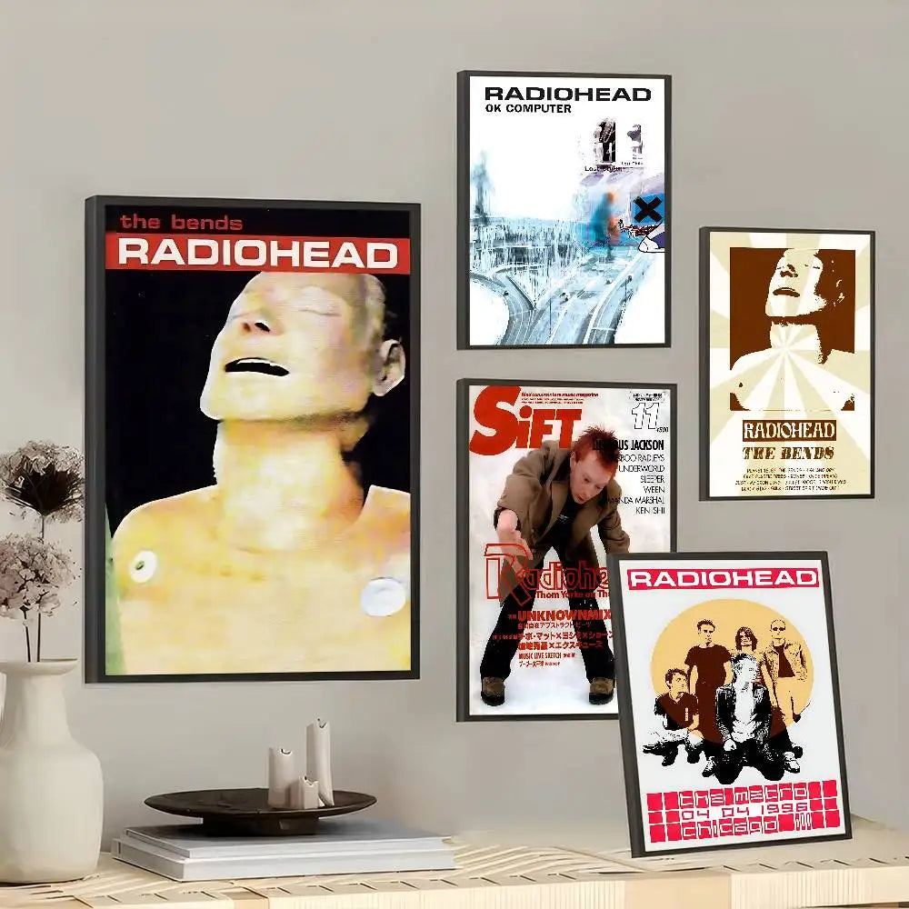 Vintage Rock Band Characters Radiohead Classic Vintage Posters HD Quality Wall Art Retro Posters For Home Room Wall Decor