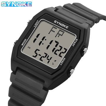 SYNOKE Digital Watches Men Military Sports Luminous Chronograph Waterproof Male Electronic Wrist Watches Square Watch