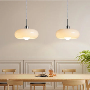 Bauhaus Glass Pendant Light Orange/White Home Deco Chandelier Living Room Restaurant Bedroom Study Indoor Decoration HangingLamp
